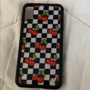 Checker cherry iPhone wildflower case